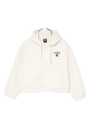 NEW ERA CAP logo fleece jacket - White