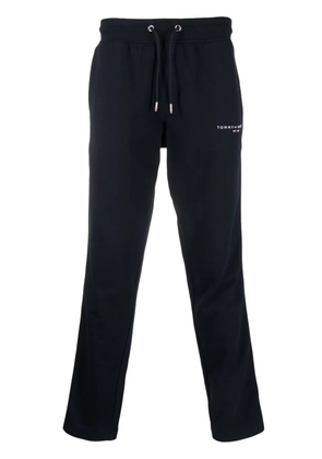 Tommy Hilfiger logo-print cotton track pants - Blue