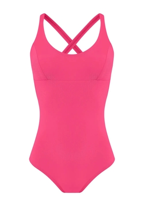 Amir Slama criss-cross swimsuit - Pink