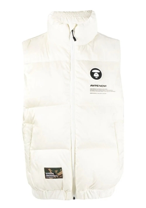 AAPE BY *A BATHING APE® logo-patch padded gilet - Neutrals
