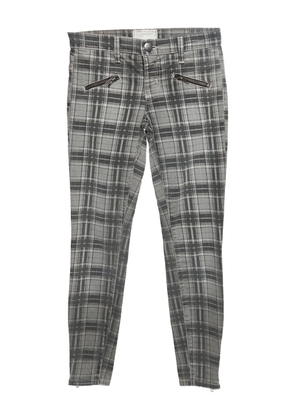Current/Elliott Soho plaid zip stiletto trousers - Grey