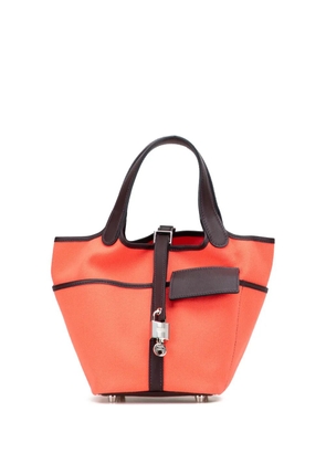 Hermès Pre-Owned 2023 Toile Goeland and Swift Cargo Picotin Lock 18 handbag - Pink