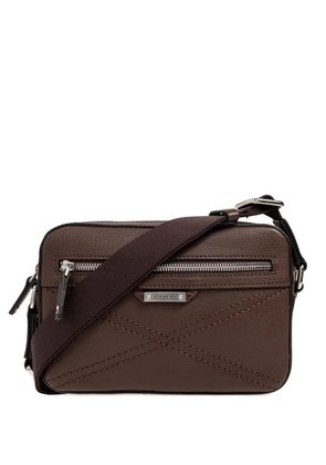 Iceberg logo-plaque leather shoulder bag - Brown