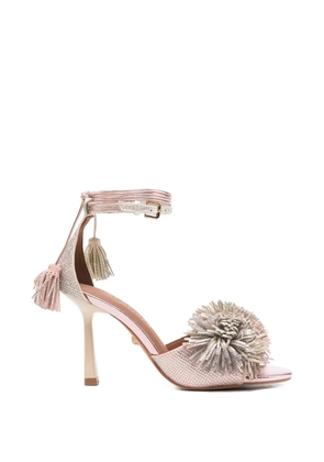 Kurt Geiger London pompom-embellished heeled sandals - Pink