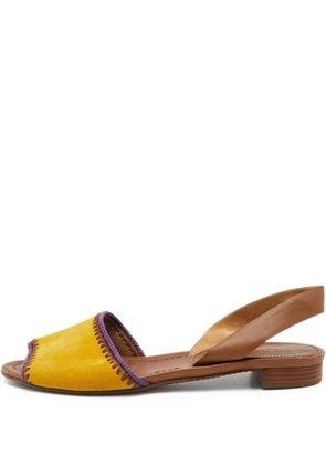 Prada Pre-Owned slingback suede sandals - Yellow