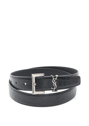 Saint Laurent Pre-Owned 2020s Cassandra leather belt - Black