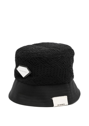 FIVE CM logo-patch bucket hat - Black