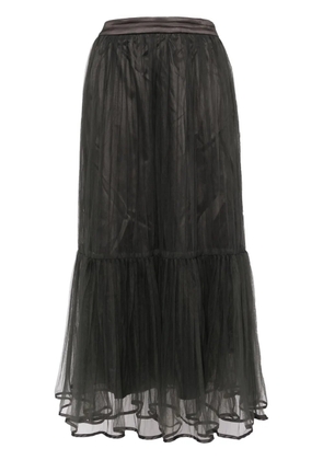 tout a coup satin hem tulle skirt - Grey