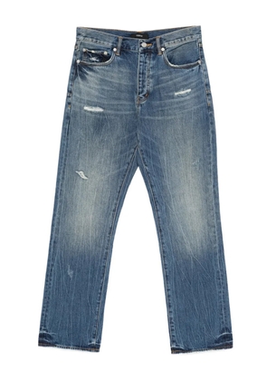 Purple Brand five-pocket blue jeans