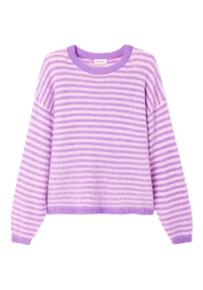 American Vintage Nenybay striped-pattern round-neck sweater - Purple