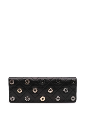 CHANEL Pre-Owned 2006-2008 Quilted Calfskin Star Attitude Grommet Fold Over clutch bag - Black