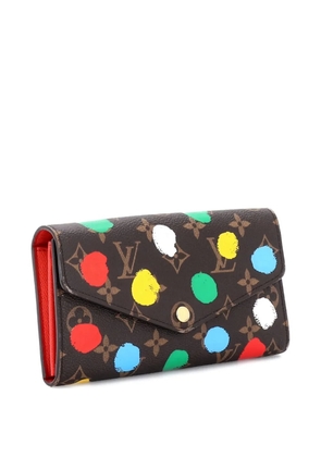 Louis Vuitton Pre-Owned Sarah Wallet NM Yayoi Kusama Painted Dots Monogram Canvas small wallets - Brown
