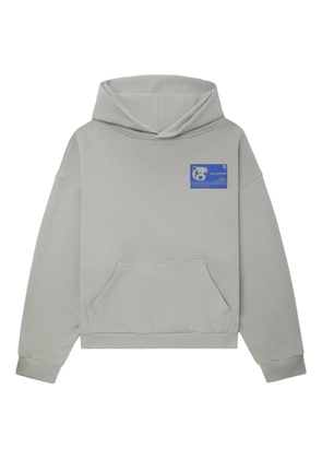 We11done graphic-print hoodie - Grey