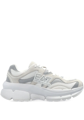 Ea7 Emporio Armani logo-plaque chunky sneakers - White
