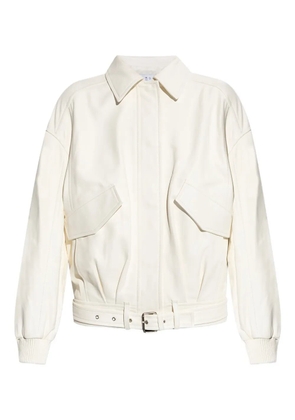 IRO Manka belted leather jacket - White