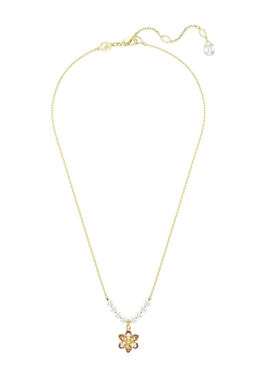 Swarovski Idyllia pearl flower pendant necklace - Gold