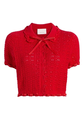 Cinq A Sept Ginevra crochet top - Red