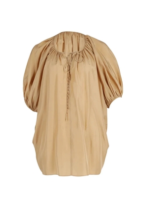 JOSEPH Sanko puff-sleeved gathered blouse - Neutrals