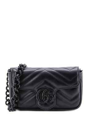 Gucci Pre-Owned GG Marmont Flap Matelasse Leather belt bag - Black