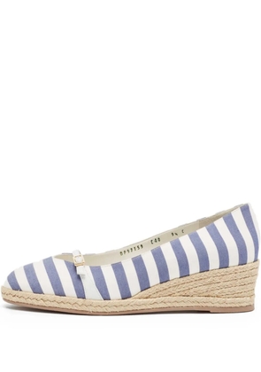 Ferragamo Pre-Owned 50mm stripes espadrilles - Blue