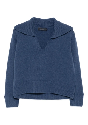 arch4 ribbed-hem cashmere sweater - Blue