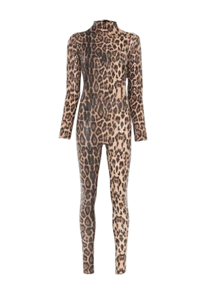 Atu Body Couture leopard-print jumpsuit - Brown