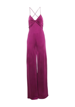Polo Ralph Lauren ruched-detail sleeveless jumpsuit - Purple