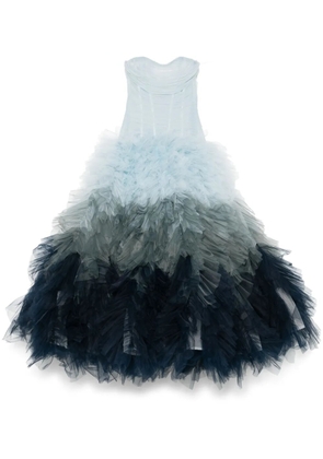 Ana Radu gradient-effect tulle gown - Blue