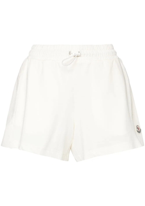Moncler logo-appliqué jersey shorts - White