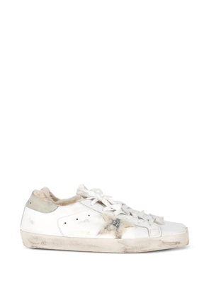 Golden Goose Superstar shearling-trim sneakers - White