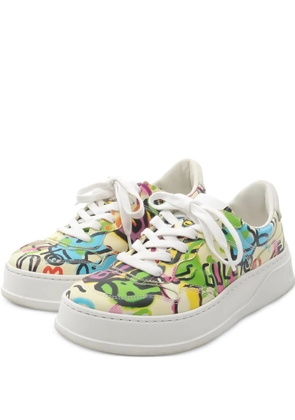 Gucci Pre-Owned 2000s interlocking G leather sneakers - Neutrals