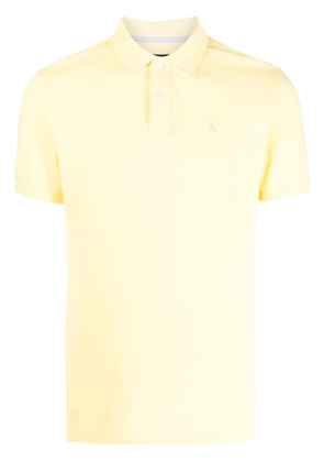 Hackett embroidered-logo cotton polo shirt - Yellow