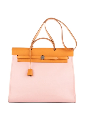 Hermès Pre-Owned leather-trimmed tote bag - Pink