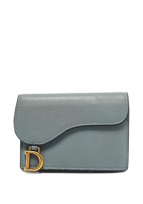 Christian Dior Pre-Owned 2020 Saddle leather card holder - Blue