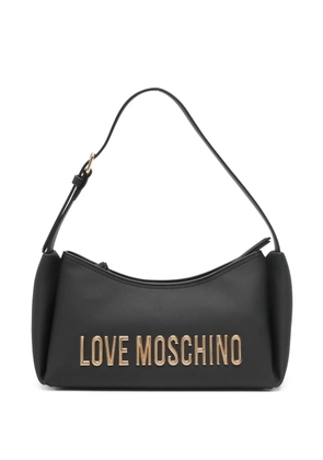 Love Moschino logo-lettering shoulder bag - Black