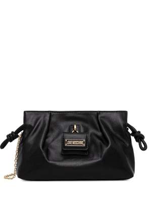 Love Moschino logo-detail shoulder bag - Black