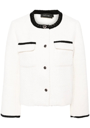 tout a coup contrast-trim tweed jacket - Neutrals