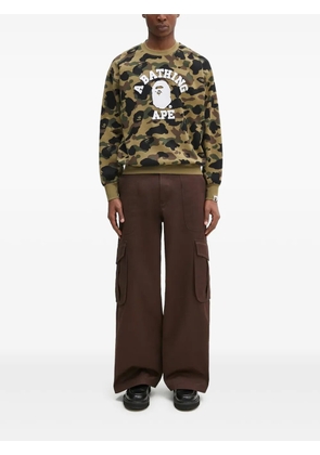 A BATHING APE® camouflage-print Ape Head sweatshirt - Neutrals