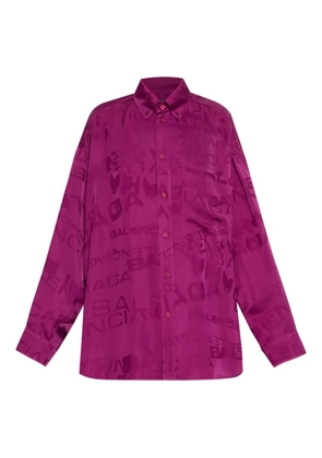 Balenciaga logo-pattern shirt - Pink