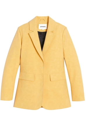 Apparis faux-leather blazer - Yellow