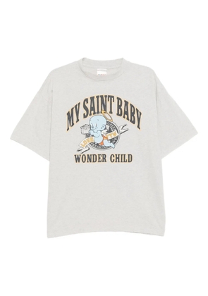 SAINT MXXXXXX graphic-print T-shirt - Grey