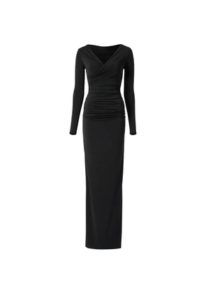 Jacquemus The Rita long-sleeve V-neck maxi dress - Black