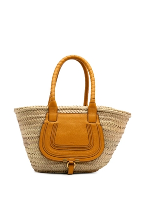 Chloé Pre-Owned 2022 Medium Raffia Marcie Basket tote bag - Yellow