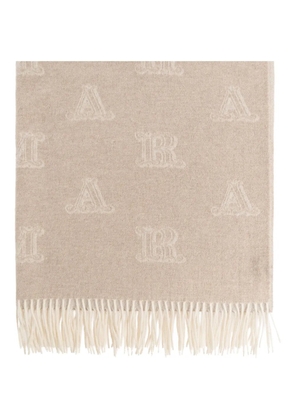 Max Mara jacquard cashmere scarf - Neutrals