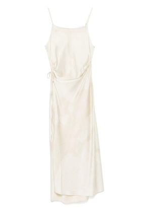 Feng Chen Wang satin-finish mid dress - White