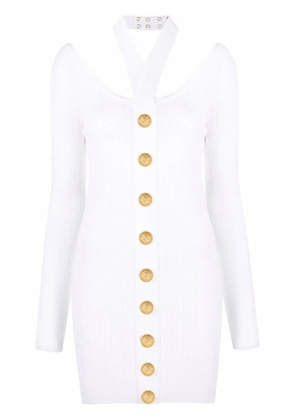 Balmain backless knitted dress - White
