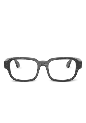 Alain Mikli rhombus-pattern acetate glasses - Black