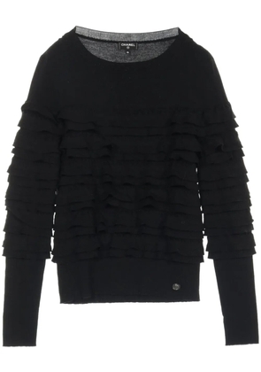 CHANEL Pre-Owned 1986-1988 tiered sweater - Black
