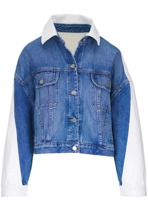 TWP patchwork denim jacket - Blue