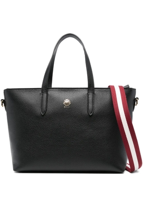 Bally logo-stamp leather tote bag - Black